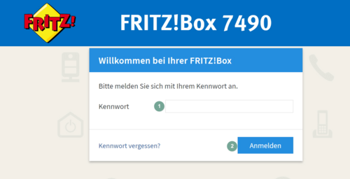 Anmeldung FritzBox